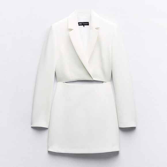 ZARA CUT OUT MINI BLAZER DRESS - Picture 3 of 5